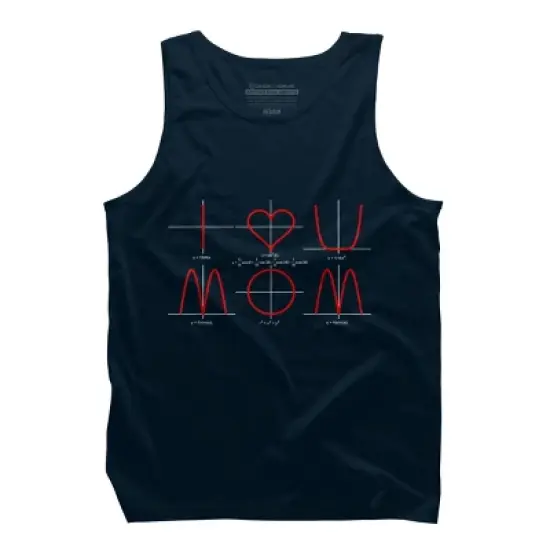 Men's Design By Humans I Love You Mom Math Equations By WatercolorFun Tank Top image {3}
