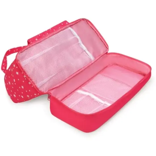 Badger Basket On-the-Go Doll Tote and Storage Bag - Pink Stars image {1}