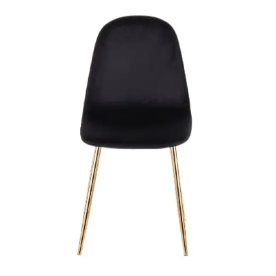 Set of 2 Pebble Contemporary Dining Chairs Gold/Black - LumiSource image {5}