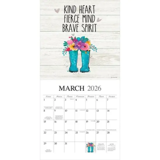 Hopper Studio Love the Journey 2026 12"x24" Hanging Square Wall Calendar Plastic-Free image {2}