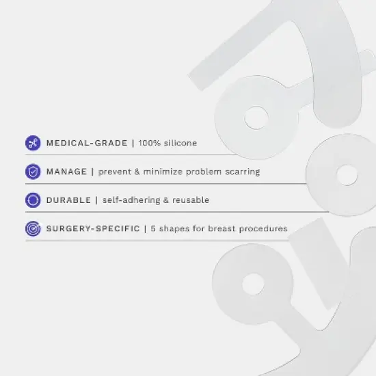 Rejuvaskin Scar Fx Silicone Sheets - Breast Circle Pair image {1}