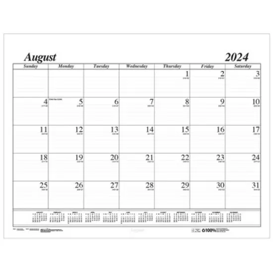House of Doolittle&reg; Monthly Academic Calendar Economy Desk Pad, 17 Months (Aug-Dec), 22" x 17" image {3}