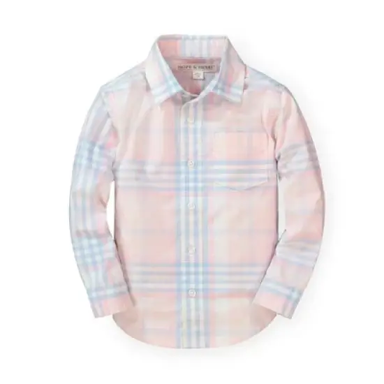 Hope & Henry Boys' Poplin Button Down Shirt, Kids image {16}