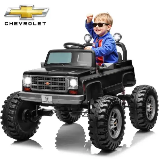 Joyracer Chevrolet 24V 4WD 2-Seater Ride On Truck for Kids, Electric Ride On Toys Cars with 7Ah Battery, Remote Control & MP3 image {11}