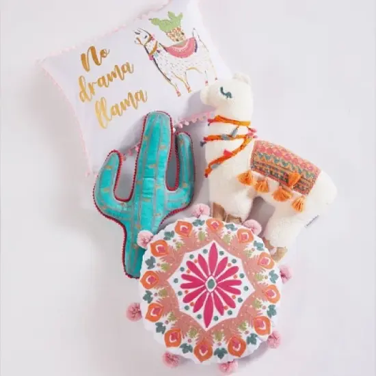 Alpaca Cactus Pillow - Homthreads image {3}