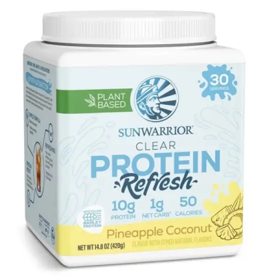CLEAR Protein Refresh Protein Powder, Plant Based Protein Powder, Sunwarrior, Pineapple Coconut, 420g (30 servings) image {4}