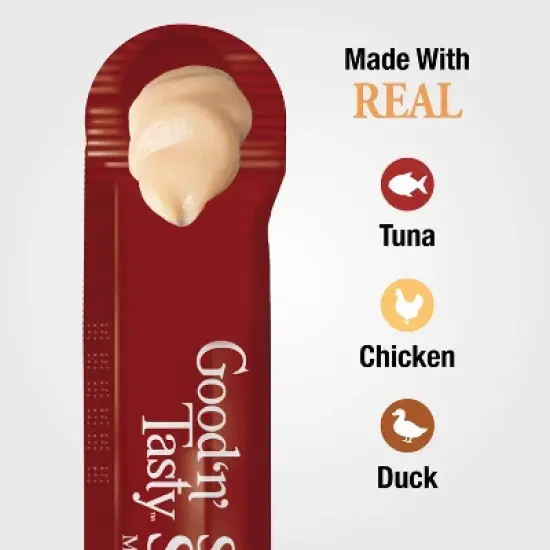 Good 'n' Tasty Spoonable Chicken, Duck and Tuna Flavor Lickable Cat Treats - 2.9oz/6ct image {8}