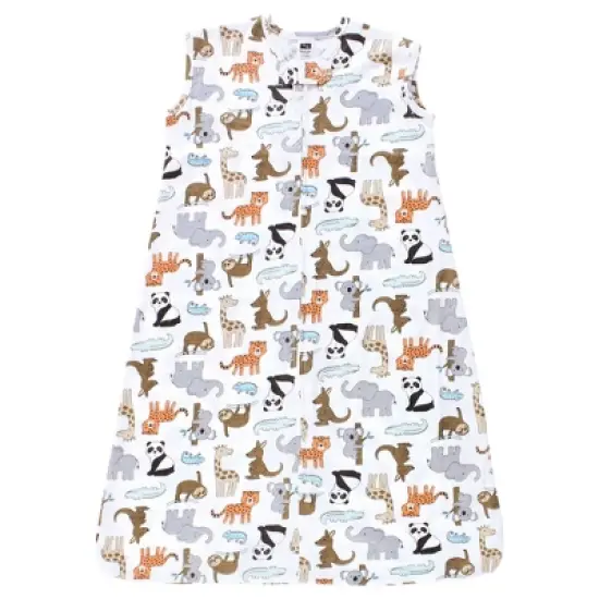Hudson Baby Cotton Sleeveless Wearable Sleeping Bag, Sack, Blanket, Zoo Animals image {2}