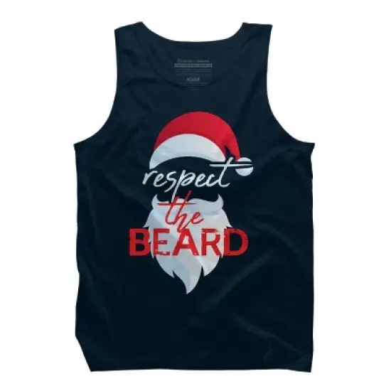 Men's Design By Humans respect the beard santa claus funny christmas By iLCreative Tank Top image {5}