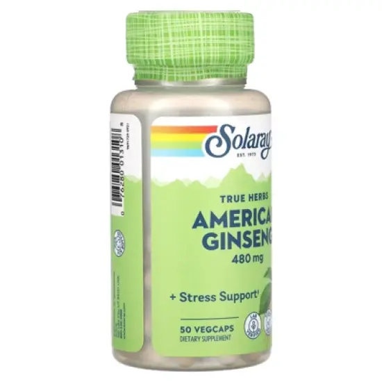 Solaray True Herbs, American Ginseng, 480 mg, 50 VegCaps image {3}