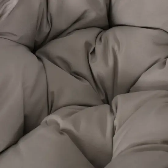 FIONECA Hanging Chair with 8ft Chain, Indoor & Outdoor Rattan Swing Chair with Cushion, Patio, Balcony, Porch Seating image {4}