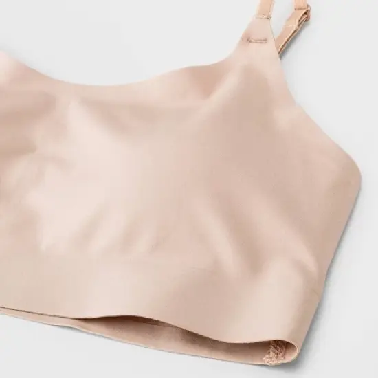 Girls' Microfiber Bonded Bra - art class&trade; Beige image {2}