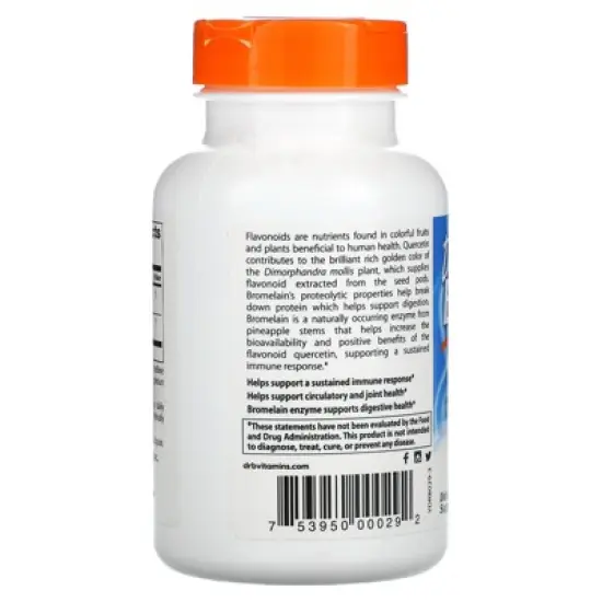 Doctor's Best Quercetin Bromelain, 180 Veggie Capsules image {2}