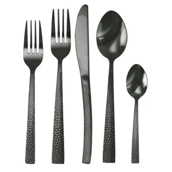 Megachef Baily 20 Piece Flatware Utensil Set, Stainless Steel Silverware Metal Service for 4 image {1}