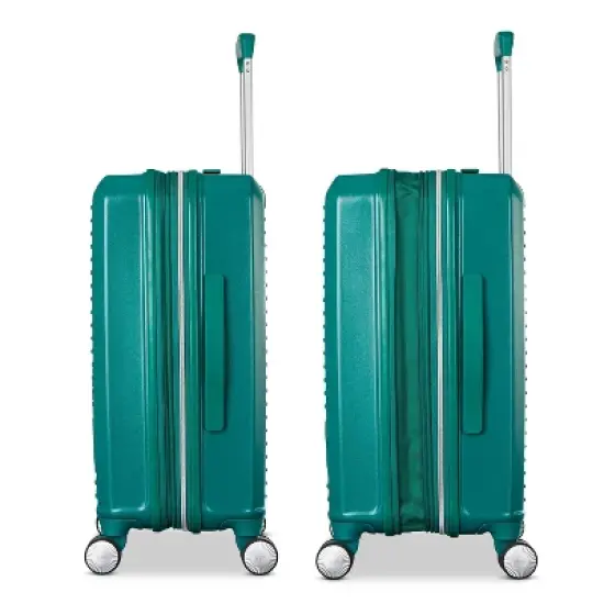 Sarah Jessica Parker Signature Hardside Expandable Large Checked Spinner Suitcase - Emerald image {8}