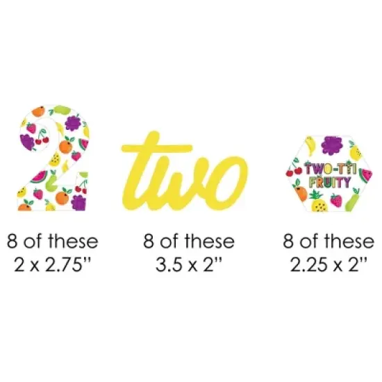 Big Dot of Happiness 2nd Birthday Two-tti Fruity - Paper Straw Decor - Frutti Summer Second Birthday Party Striped Decorative Straws - Set of 24 image {1}