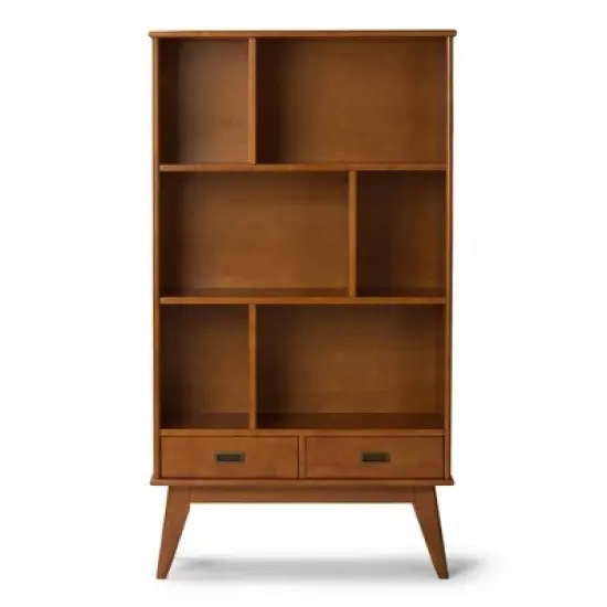 Tierney Solid Hardwood Mid Century Wide Bookcase and Storage Unit - Wyndenhall image {9}