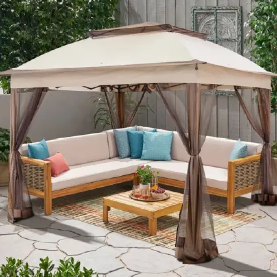 UPTIOT 11 Ft. W x 11 Ft. D Steel Pop-up Gazebo image {2}