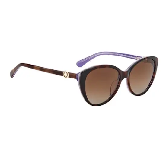 Kate Spade KS Visalia/G/S 086_LA Womens Butterfly Polarized Sunglasses Purple Havana 55mm image {2}