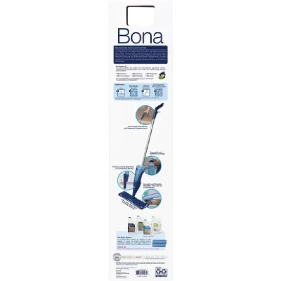 Bona Wood Floor Mop Starter Kit - 1 Spray Mop, 1 Reusable Microfiber Mopping Pad, 1 Refillable Wood Floor Cleaner Liquid image {14}