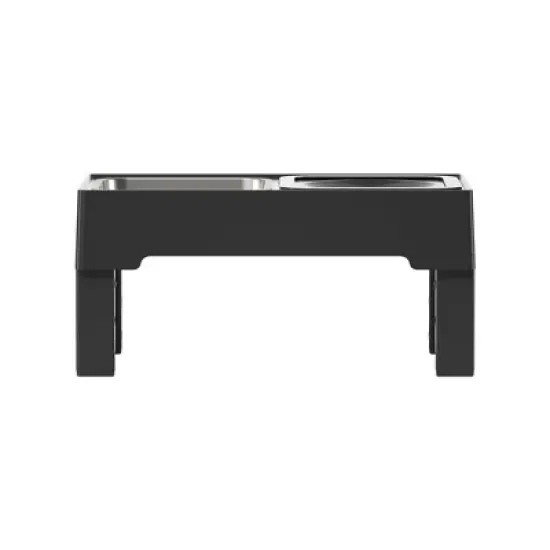 Els Pet 2L 2-in-1 Elevated Feeding Station Stainless Steel and Floating Cat Bowl image {1}