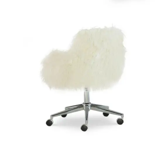 Fiona Chrome Base Office Chair - Linon image {2}