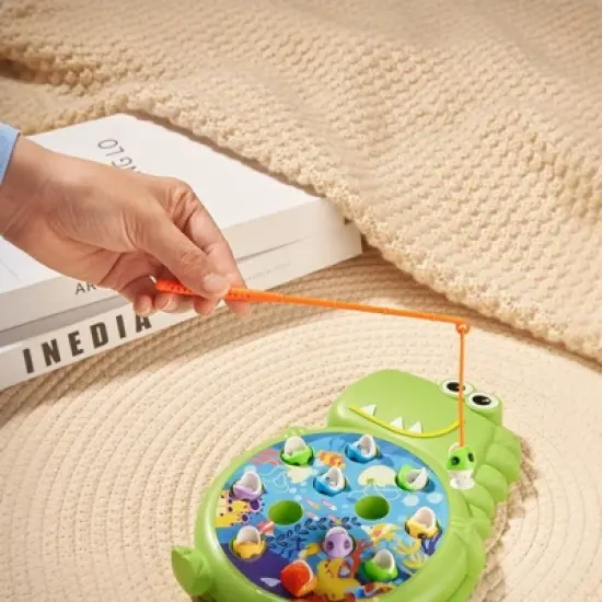 Dinosaur Fishing Game Toy Interactive Indoor/Outdoor Activity for Kids  Educational STEM Learning Toy with Dinosaur Theme Gift for Girls Boys 3-6 image {3}