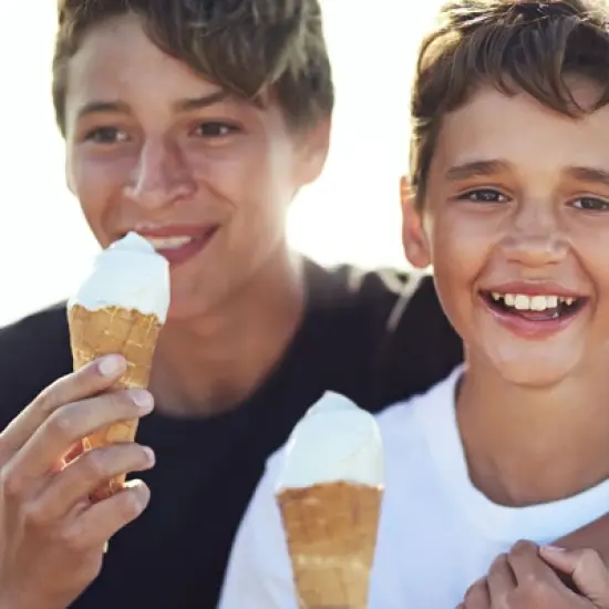 Unique Bargains Plastic Reusable Mini Lightweight Party Ice Cream Cone Scoop 4 Pcs image {3}