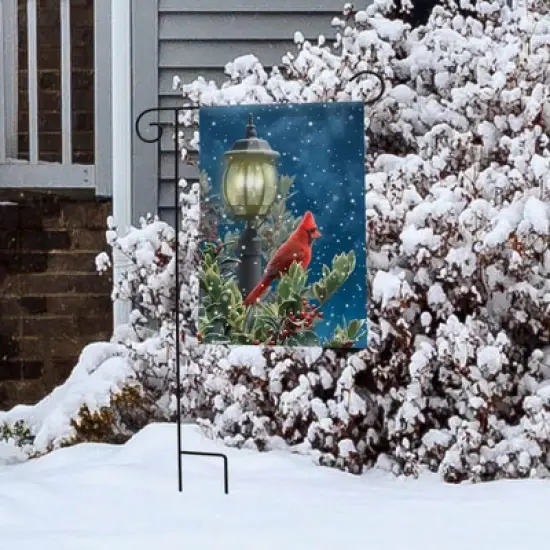 Briarwood Lane Winter Garden Flag 18x12.5 For Outdoor Winter Solitude Cardinal Garden Flag Flag For Winter Garden Flag Flags For Outside image {3}