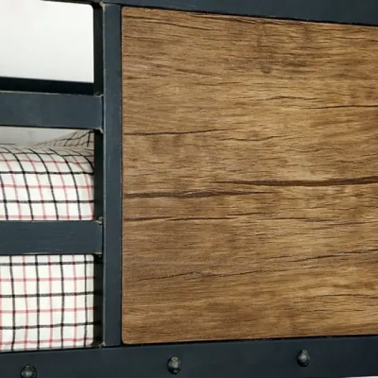 Twin Navii Industrial Loft Bed Black - HOMES: Inside + Out image {7}