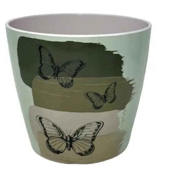 Tierra Garden 7" Round Self-Watering Bamboo Pot image {18}