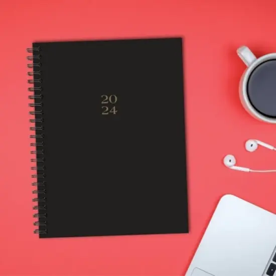 Willow Creek Press 2024 Weekly Planner 8.5"x6.5" Softcover Black image {4}