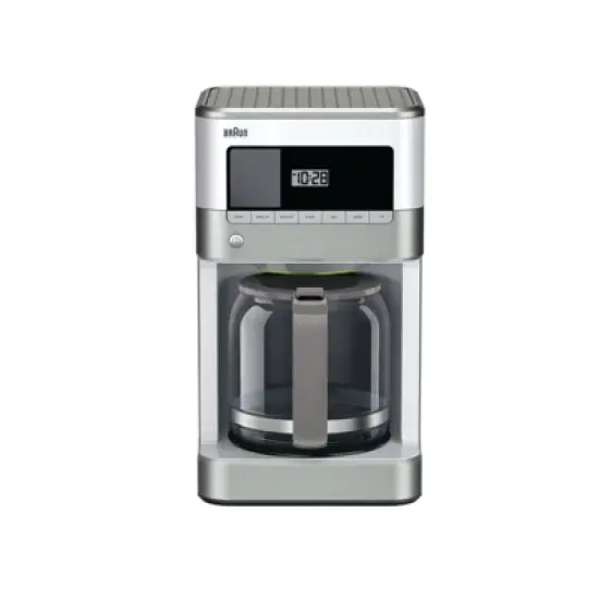 Braun BrewSense 12-cup Drip Coffee Maker - KF6050WH - Stainless Steel/White: Automatic Shut-Off, Glass Carafe, 1000W image {5}