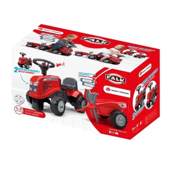 Falk Massey Ferguson Push Along with Trailer with 2 Sets of Decals FA241C image {3}