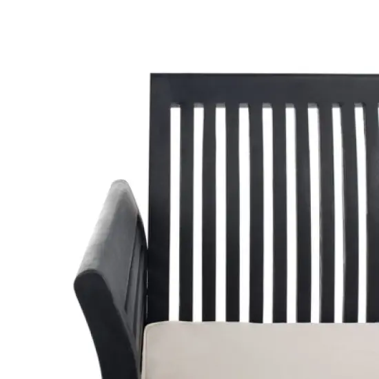 Carson 4pc Outdoor Set - Black/White - Safavieh image {3}