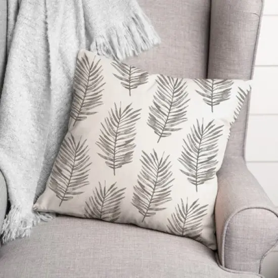 Creative Products Gray Fern Pattern 18x18 Indoor / Outdoor Pillow image {2}