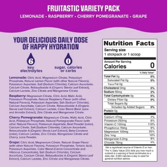 Ultima Replenisher Fruitastic Variety Pack Electrolyte Drink Mix - 8pk image {2}