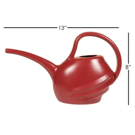 Bloem Lightweight Plastic Watering Can with Long Spout, Red, 0.5 Gallons image {1}