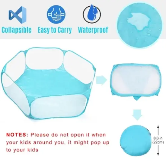 Prime Pets Small Animals Playpen, Waterproof Foldable Pet Cage Tent for Hamster, Rabbits, Guinea Pigs image {1}