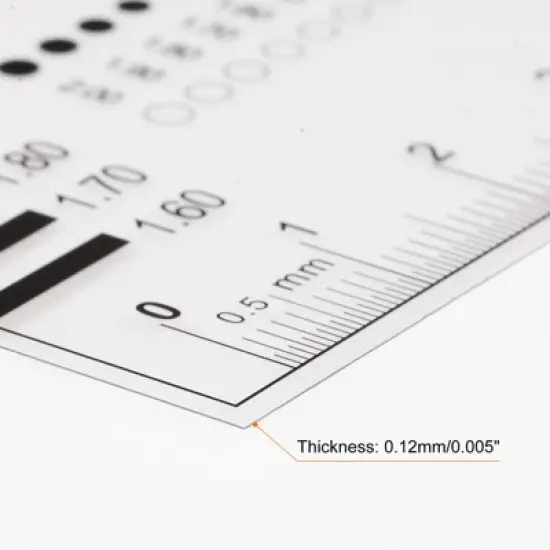 Unique Bargains High Precision SEC Size Estimation Chart Flaw Detection Rulers image {3}