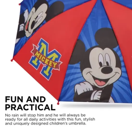 Mickey Mouse Boys Umbrella and Raincoat Set, Kids Ages 2-5 image {3}