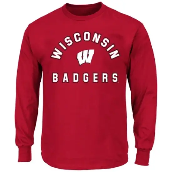 NCAA Wisconsin Badgers Men's Big and Tall Long Sleeve T-Shirt image {3}