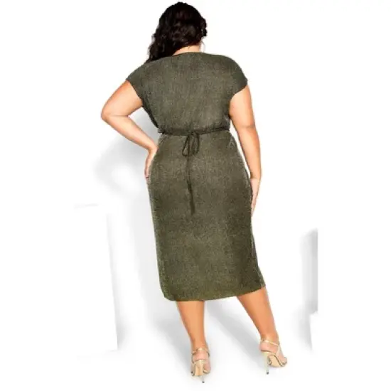 Women's Plus Size Luxe Shine Dress - bronze | CITY CHIC image {3}