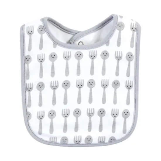 Hudson Baby Unisex Baby Cotton Bibs, Bon Appetit, One Size image {3}