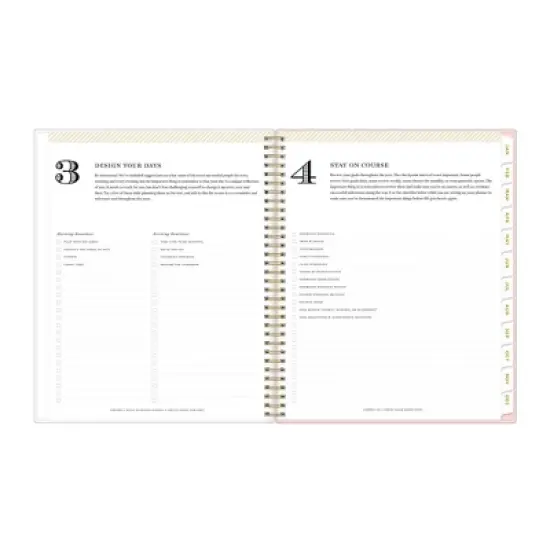 Blue Sky Day Designer Weekly/Monthly Planning Calendar 8.5"x11" Rose Pink Floral image {9}