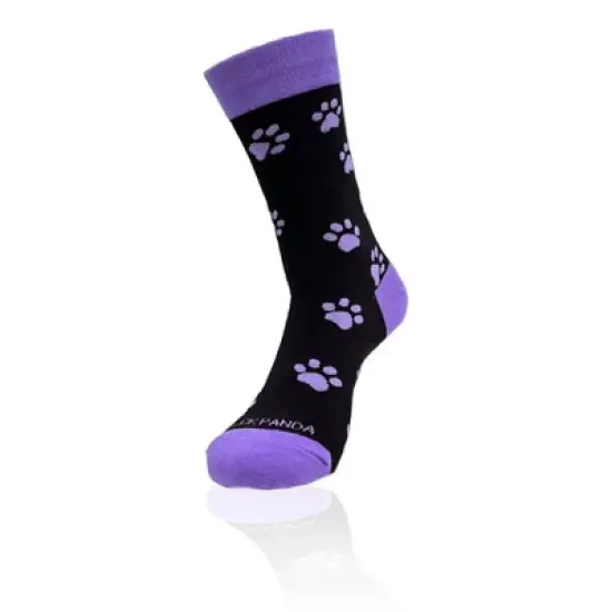 Purple Paw Print Dog Lover Socks from the Sock Panda (Women's Sizes, Adult Medium) image {3}