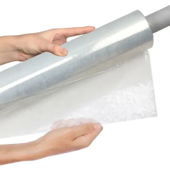 UOFFICE Pack of 4 Rolls Stretch Wrap - 20" x 1000' x 80G, Pipe Wrap image {4}