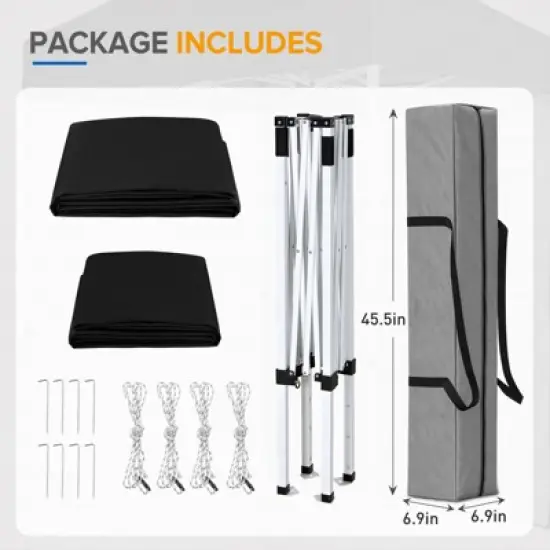 EAGLE PEAK 5x5ft Easy Setup Pop Up Canopy Tent with One Wall image {9}