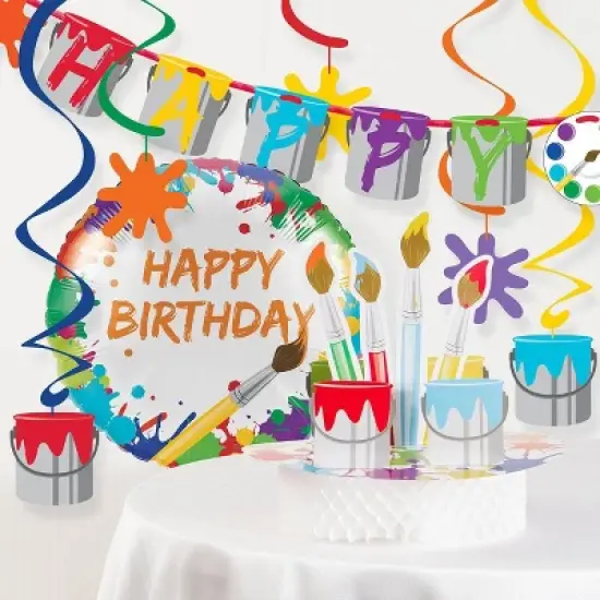 48ct Art Party Beverage Napkins image {2}