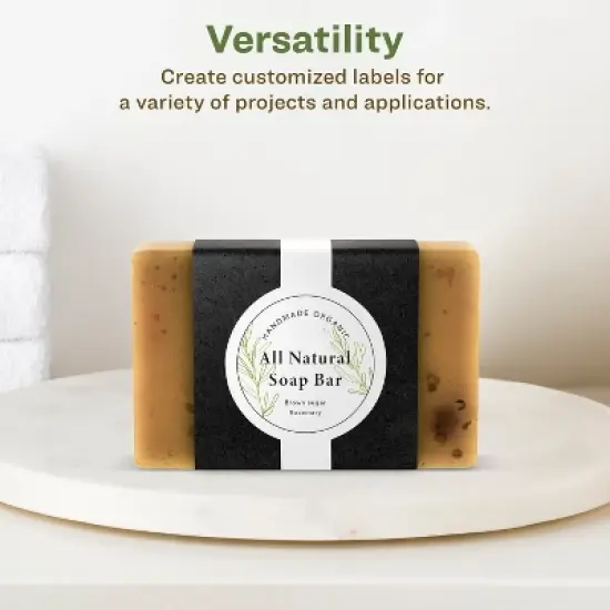 Avery Recycled Matte White Labels,  1-1/2" x 3-1/2" Wraparound image {3}